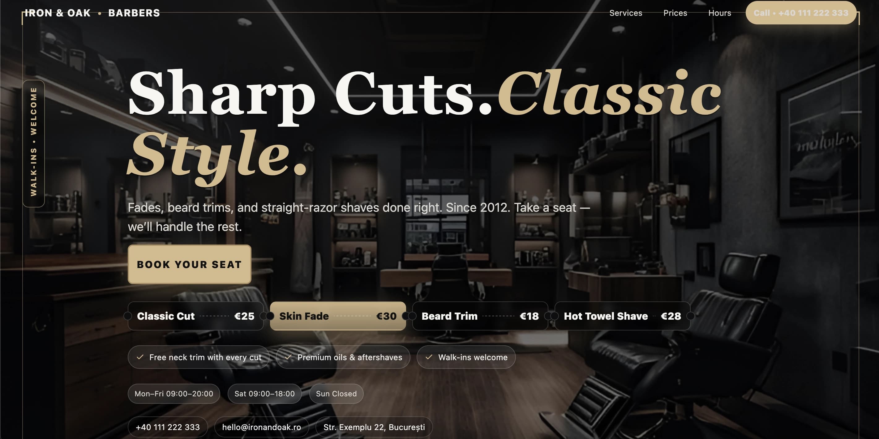 Website mockup